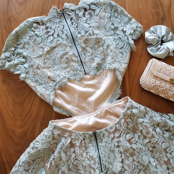 Bebe Cut-out Lace Mini Dress - Picture 10 of 10